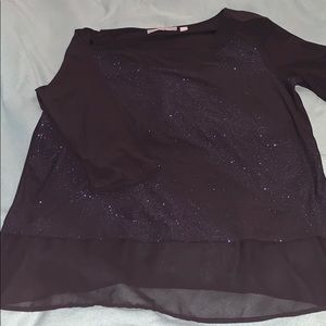 Blue sparkle blouse